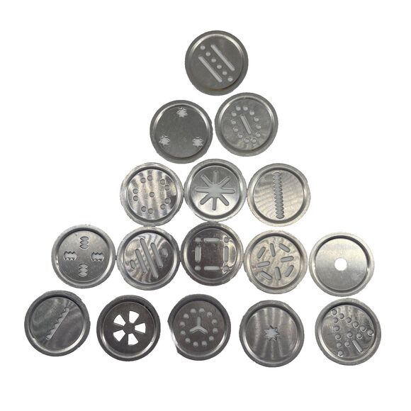 Marcato Atlas Cookie Press Gold Metal Italy 16 Discs 4 Tips Instructions Recipes - Picture 2 of 10